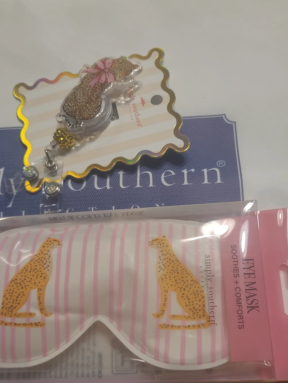 Simply Southern Badgereel Leopard And Hot And Cold Eye Mask You Get Both